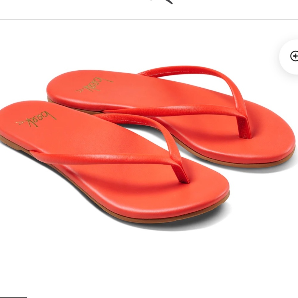 BEEK Sunbeam Leather Flip Flop Sandal, TOMATO, Size 9, NWT no box